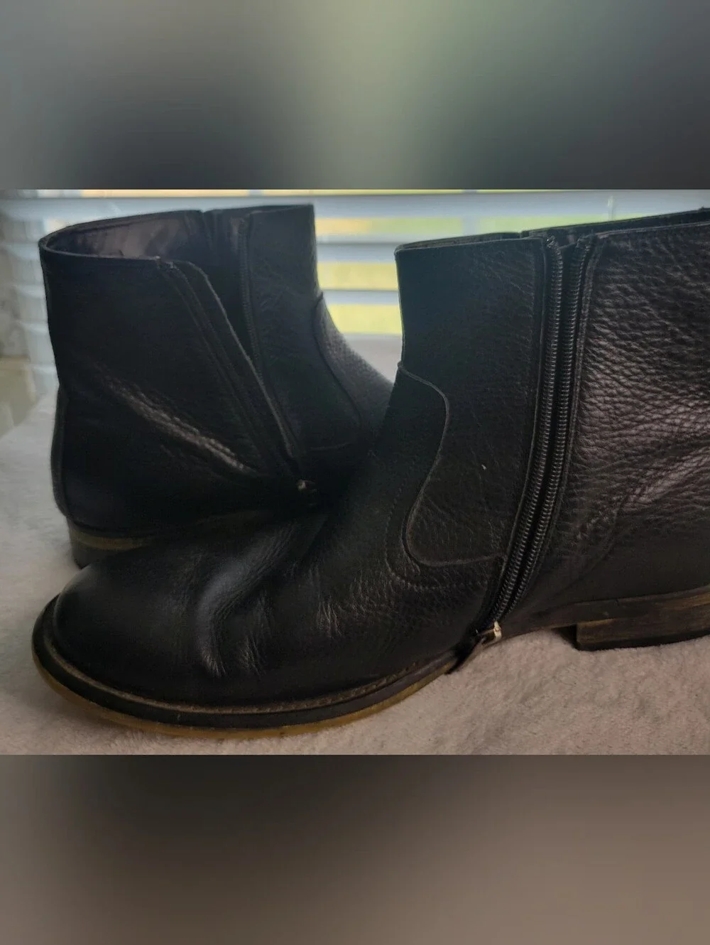 Kenneth Cole Reaction Black Leather Noble Men Chukka Ankle Boots Size 10 Nobel